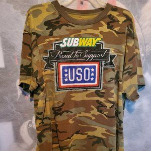 Men's Rothco Subway Camouflage Support USO Tee Shirt Size XL